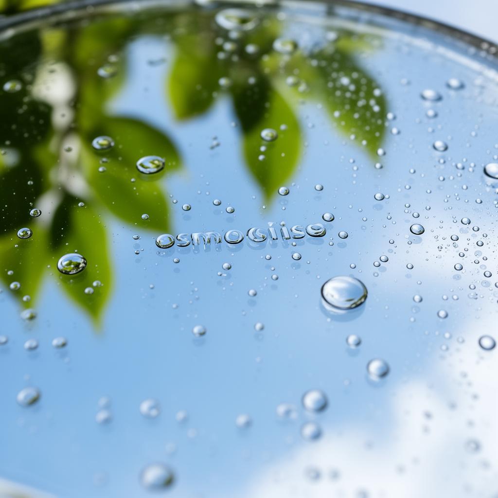 Osmose waterdruppels op glas